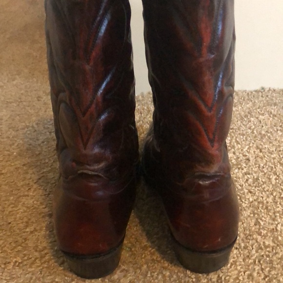 VTG DINGO Dark Brown Men’s Cowboy Boots SZ 12 - Picture 4 of 11